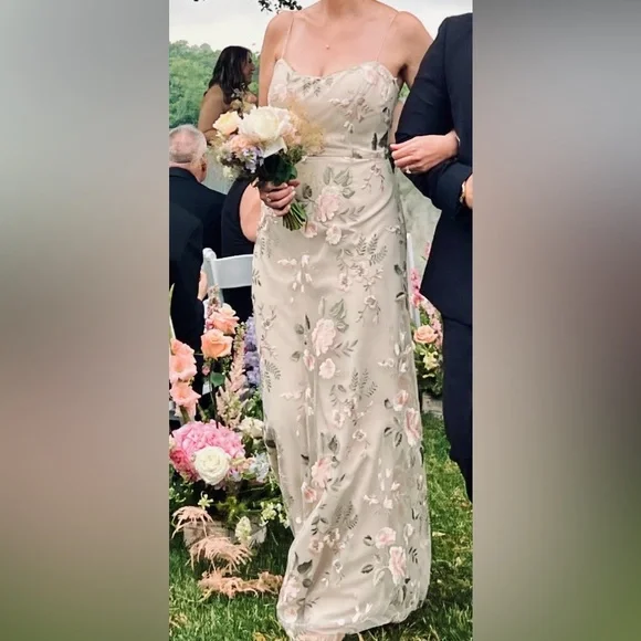 Jenny Yoo Floral Dress in Enchanted Floral Soft Blush - Picture 3 of 9